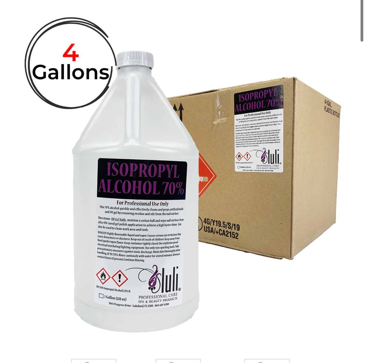 Alcohol (4 gallons/case)
