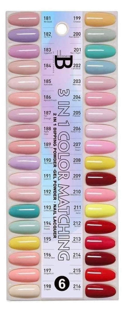 Billionaire Gel 4in1 (Fullset 216 colors). Free 1 Book, 1 Chart and 1 Lamp