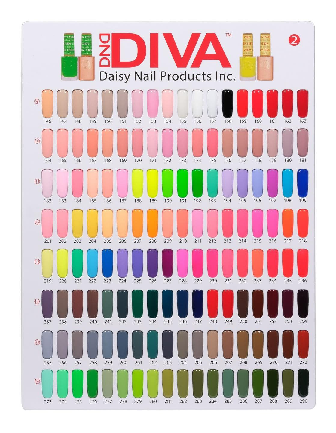 Diva Fullset Powder (288 colors). Free 2 Books