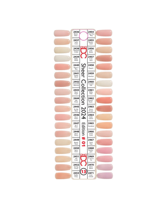 DC Duo Collection 13- SHEER/ Nude (Gel & Lacquer). Free 2 sample