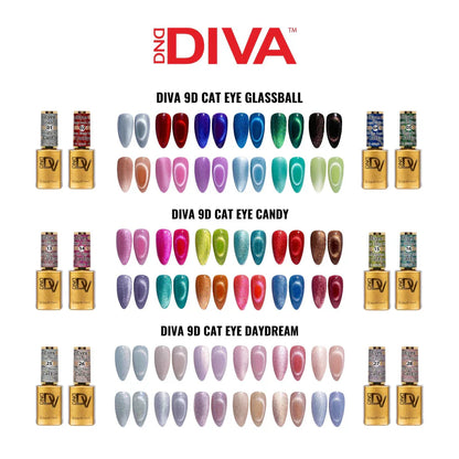Diva 9D Cat Eye (Gel only). Free 1 Sample and  Magnet