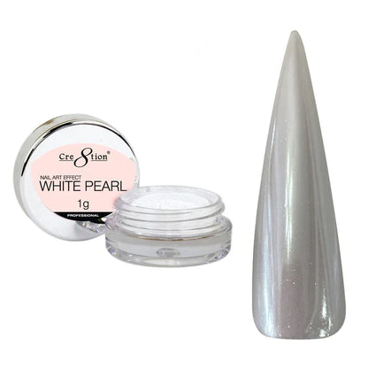 Cre8tion Nail Art White Pearl 1g