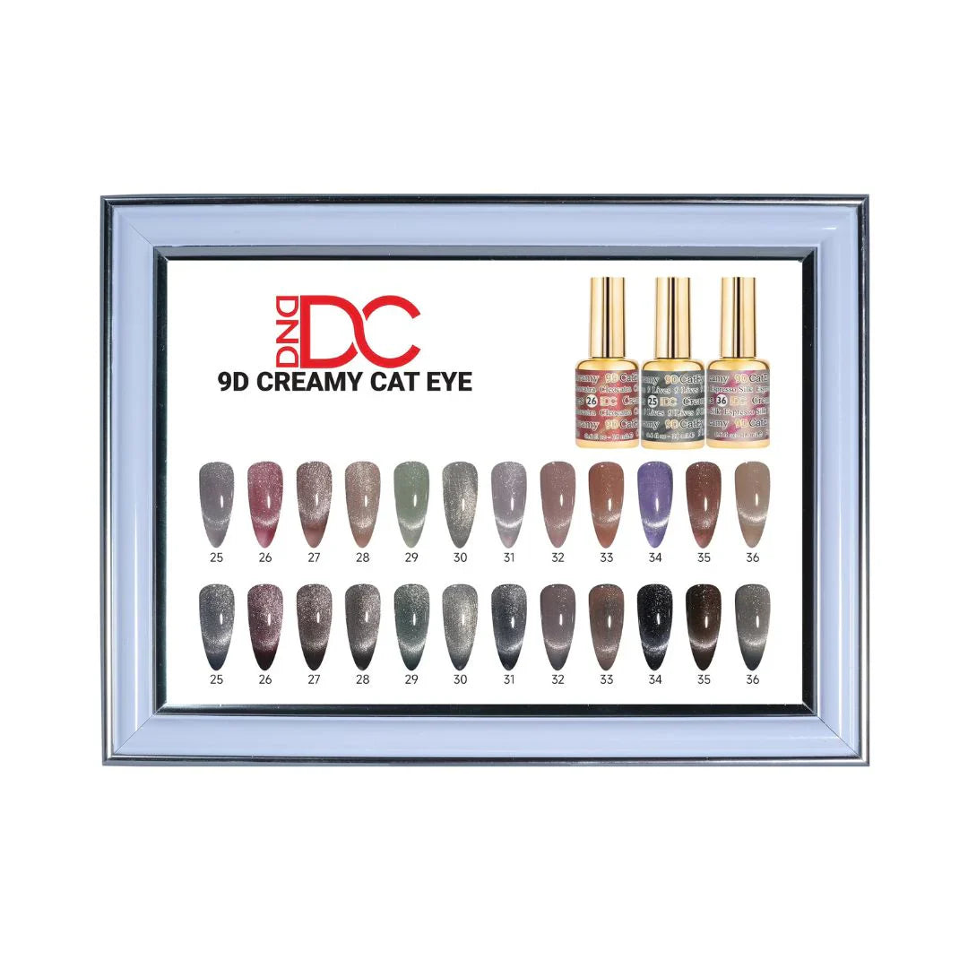 DC 9D Cat Eye (Gel only; 36 colors). Free 1 sample and 2 magnet
