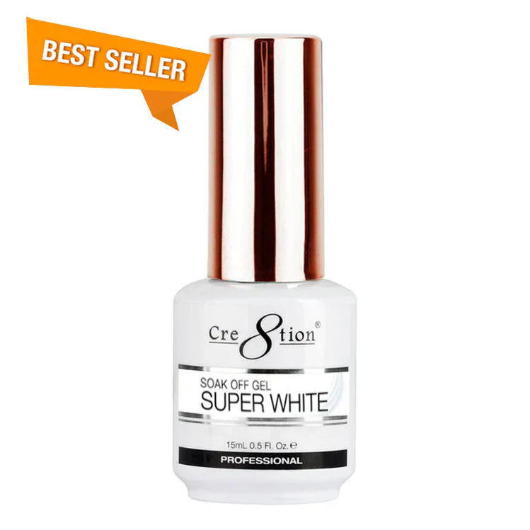 Cre8tion Gel- Super White 0.5oz. Buy 10 Free 1