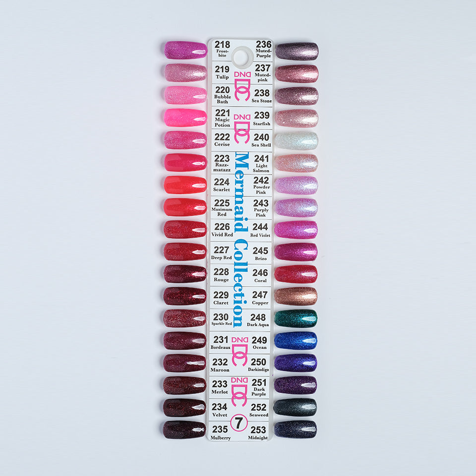 DC Collection 7 MERMAID (Gel only)- 36 Colors. Free 1 sample charts